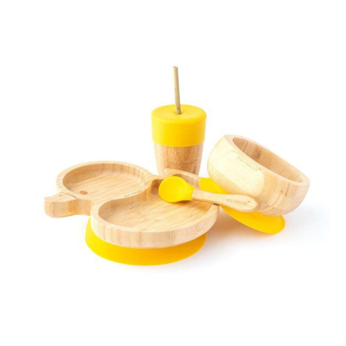 Eco Rascals Bamboo Duck Suction Section Plate Gift Set (5 Colours Available)