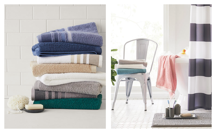 Home Expressions Solid or Stripe Bath Towel Collection – Bath Towel $4.05 (Reg. $10) at JCPenney