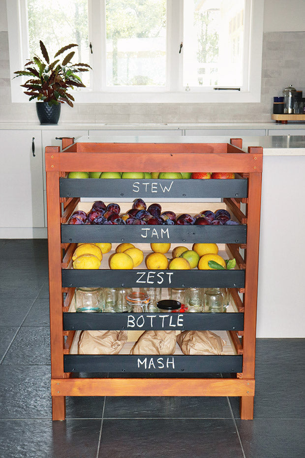 Build a storage rack for your autumn harvest and preserves. – Retail ...