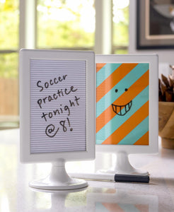 Make your own dry erase board the easy way! This DIY dry erase board was created from a $1 frame and uses washi tape