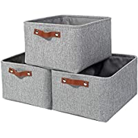 3-Pack Large Foldable Storage Bins with Handles (15.6'' x 11.7'' x 7.8'') only $13.99