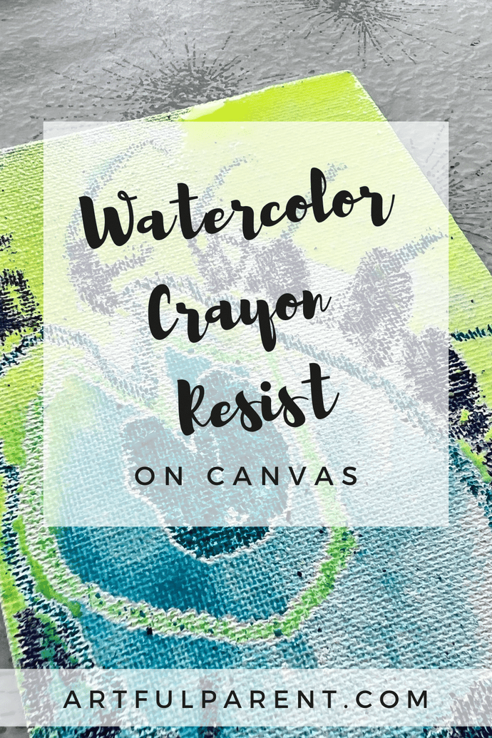 How to Do Watercolor Crayon Resist on Canvas
