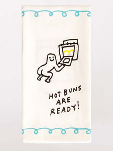 Blue Q Screenprinted Dish Towel Hot Buns Are Ready