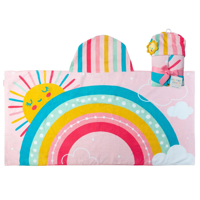 Hooded Beach Towel- Rainbow