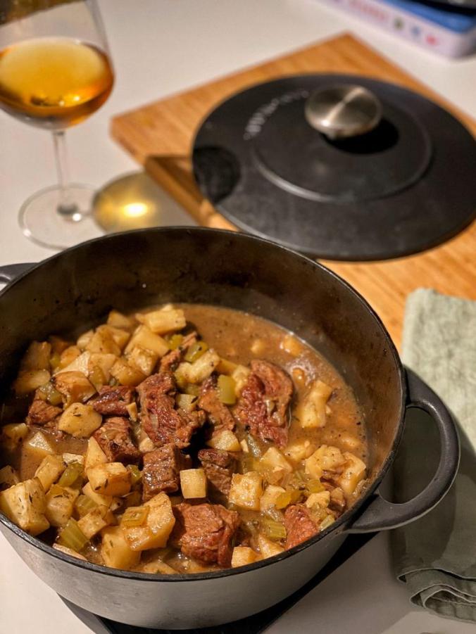 Celery and beef stew