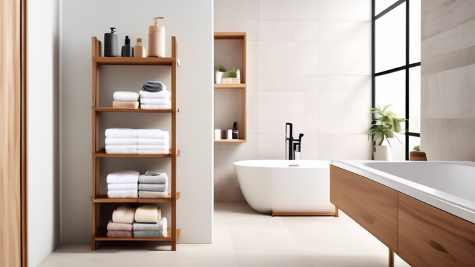 Bath Shelf Storage with Hooks