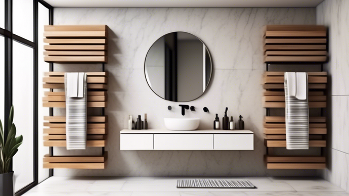 Space-Saving Bathroom Wall Towel Storage Ideas