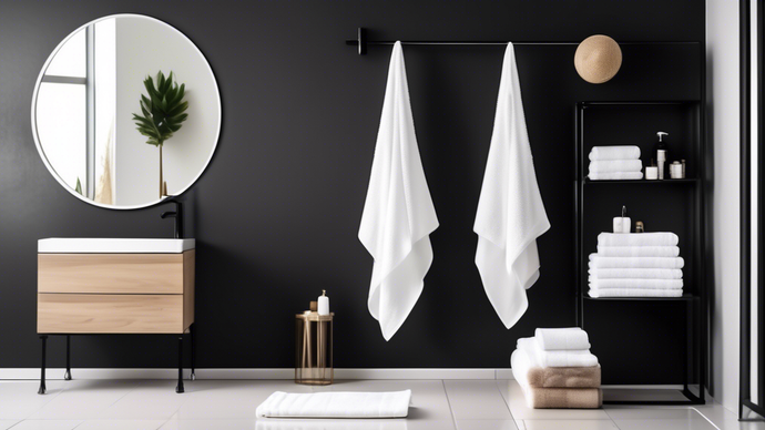 Black Towel Racks with Hooks