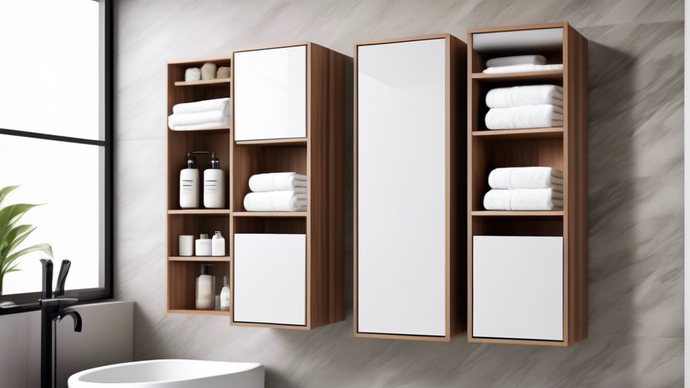 Bathroom Wall Cabinets with Built-in Towel Racks