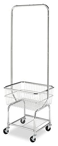 Whitmor Commercial Rolling Laundry Butler with Wire Storage Rack