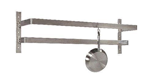 Best seller  tarrison wpr48 stainless steel wall mount pot rack with 8 hooks 48 length x 12 height x 10 1 2 depth