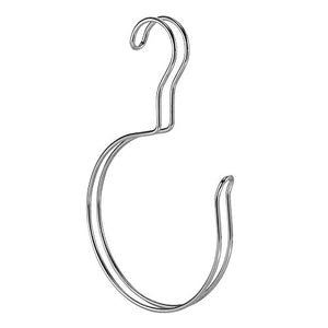 InterDesign Classico Metal Over the Rod Loop Hook, Closet Accessory Organizer for Scarves, Pashminas, Handbags, Belts, Ties in Bedroom, Mudroom, College Dorm, 0.7" x 5.8" x 11.6", Chrome