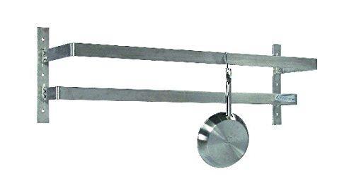 Budget tarrison wpr60 stainless steel wall mount pot rack with 10 hooks 60 length x 12 height x 10 1 2 depth