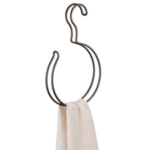 iDesign Classico Over the Rod, Closet Accessory Organizer for Scarves, Pashminas, Handbags - Loop, Bronze