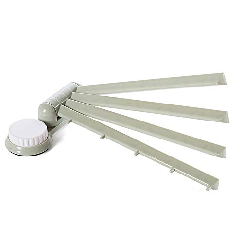 Ping Bu Qing Yun Towel Rack - ABS, 180° Rotating Punch-Free Suction Cup Type Wall-Mounted Four-bar Towel Rack, Suitable for Bathroom, Family, Balcony - Three Colors Available Towel Rack