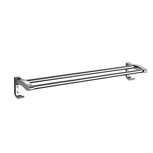 Ping Bu Qing Yun Stainless Steel Towel Bar Towel Bar Double Bar Towel Rack Bathroom Bathroom Hardware Hanger 122mm77mm401/506/595/706/803mm Towel Rack