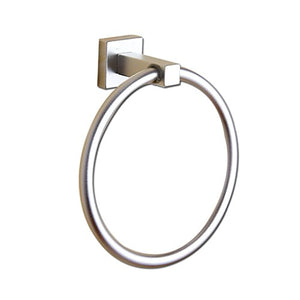 Ping Bu Qing Yun Towel Rack - Space Aluminum, Bathroom Perforated Hardware Wall Hanging Towel Ring, Suitable for Bathroom, Home -17.5X7X19cm Towel Rack