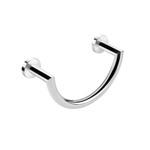Pomdor Kubic Wall Mounted Chrome Towel Ring Holder Bath Hand Towel Holder, Brass