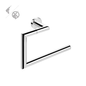 Pomdor Kubic Self Adhesive Chrome Open Towel Ring Holder Bath Hand Towel Holder