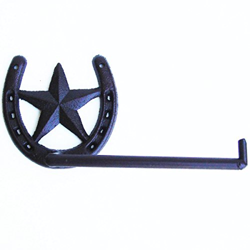 Horseshoe TP Toilet Paper Holder Western Texas Barn Star Decor