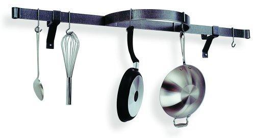 Purchase enclume premier shelf with half circle wall pot rack hammered steel