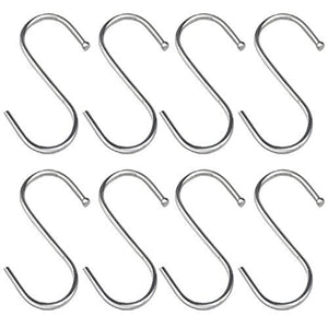 Efbock Stainless Steel S Hooks Kitchen Meat Pan Utensil Clothes Hanger Hanging 3pcs