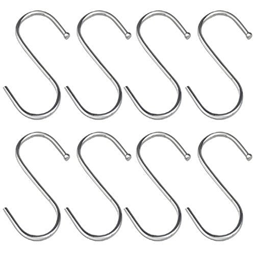 Efbock Stainless Steel S Hooks Kitchen Meat Pan Utensil Clothes Hanger Hanging 3pcs