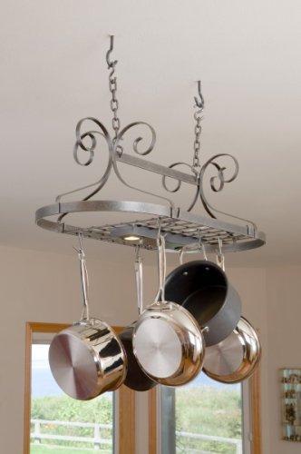 On amazon enclume decor oval ceiling pot rack hammered steel