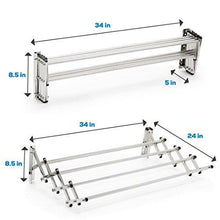 Latest aero w stainless steel folding clothes rack 60lb capacity 22 5 linear ft