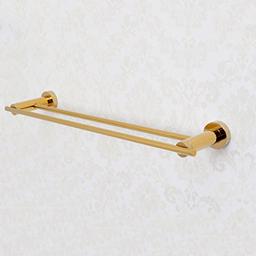 Ping Bu Qing Yun European Brass Towel Towel Holder Double Towel Pendant Bathroom Hardware Towel Rail 640mm 135mm 69mm Towel Rack