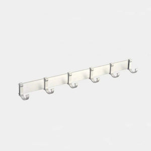 BOEN A2024H6-1 Coat Hook Rack/Rail with 6 Pronged Hooks Wall Mount Solid Aluminum