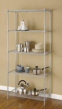Storage organizer artiva usa 9907p 5 shelf wire shelving rack 68 silver gray