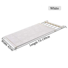 On amazon hyfanstr adjustable storage rack expandable separator shelf for wardrobe cupboard bookcase compartment collecting length 28 7 51 width 16 5 white