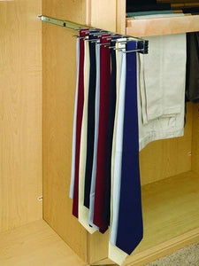 Storage rev a shelf trc 14cr 14 in chrome pull out side mount tie rack 1