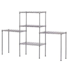 Products ferty 5 wire shelving units stacking storage shelf heavy duty metal adjustable shelves rack organizer for garden laundry bathroom kitchen pantry closet us stock