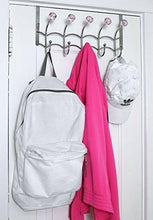 Related galashield over the door hook rack 5 pink acrylic hooks and stainless steel organizer rack 10 hanging hooks