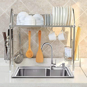 Save on 1208s stainless steel over sink drying rack dish drainer rack kitchen organizer single groove single layer