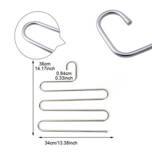 Related eleling 5 layers pants clothes rack s shape multi purpose hangers for trousers tie organizer storage hanger