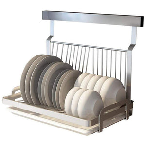 Latest ctystallove foldable stainless steel dish drying rack with drainboard wall mounted metal mesh storage organizer holder