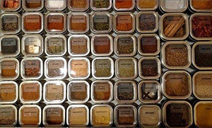 Kitchen culinarian ii magnetic spice rack 48 bravada square clear lid magnetic spice tins brushed stainless steel versa board wall base 149 spice labels