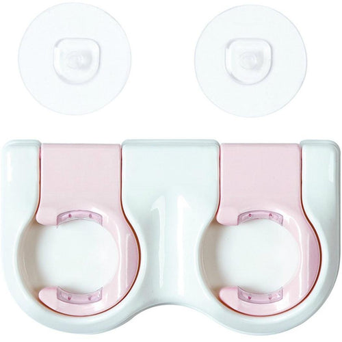 SUJING Wall Mounted Mop Broom Organizer Wall Mounted Organizer Storage Hooks Garage Storage Rack Tool Hanger (pink, 2)