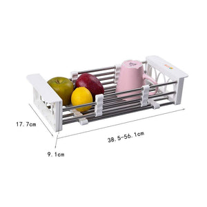 Save european stainless steel sink drain rack storage rack kitchen sink put dish rack tableware dish rack shelf kitchen storage