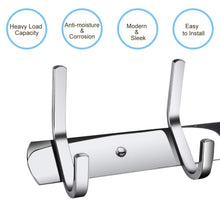 Discover homaid wall mounted hook rail 14 stainless steel hook rack with 5 dual hanger hooks pack of 2