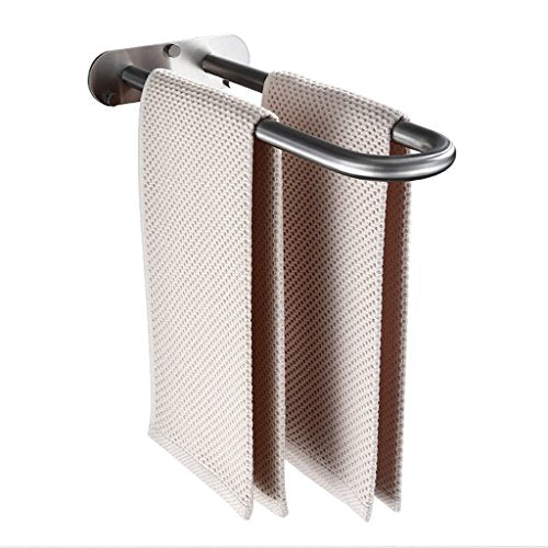 Ping Bu Qing Yun Towel Bar Stainless Steel Single Bar Bathroom Towel Bar Bathroom Handle Pendant Towel Bar Double Rod 16.5cm5cm36cm Towel Rack