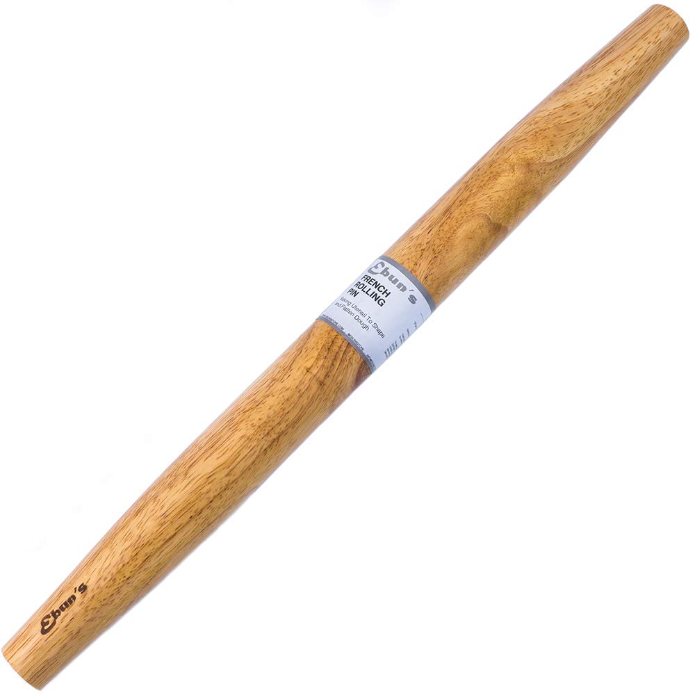 Ebuns French Rolling Pin for Baking Pizza Dough, Pie & Cookie - Essential Kitchen utensil tools gift ideas for bakers (French Pins 18