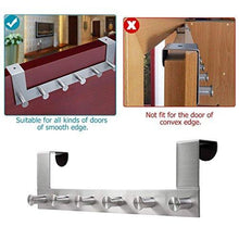 Organize with over the door hook hanging towel rack 18 8 stainless steel multiple use z shaped hanging over door hooks use for kitchen bathroom bedroom office cabinet door 6 hook