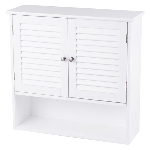 White Wall Mounted Bathroom Over The Toilet Storage Cabinet Shelf Medicine Toiletries Storage Compartments Organizer Above Sink Kitchen Bathroom Bedroom Living Room Use Multifunctional Waterproof