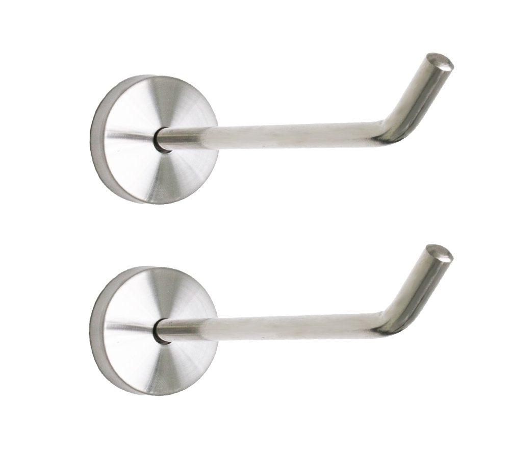 NELXULAS Brushed Stainless Steel Single Heavy Duty Long Coat Hook Robe Hanger Wall Mount Hook, Fit for Kitchen,Bedroom,Living Room, Bathroom,Closets and Garage Storage (4-2/3