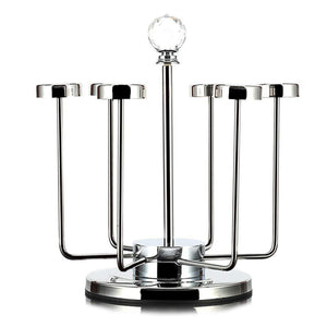 Results lian drain cup holder mugs rotating drying rack hanger glasses organizer tabletop decor 232324 5cm