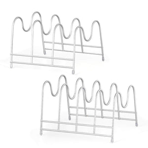 Discover nex 2 pack kitchen cabinet pan and pot lid organizer rack holder
